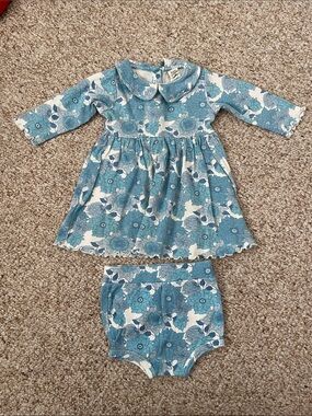 kate quinn Blue Floral Dress & Matching Bottoms